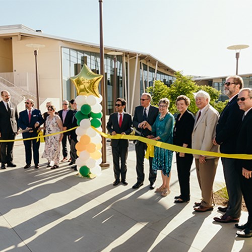 CUI Faculty & Staff and Friends Cutting Ribbon for BMC Opening